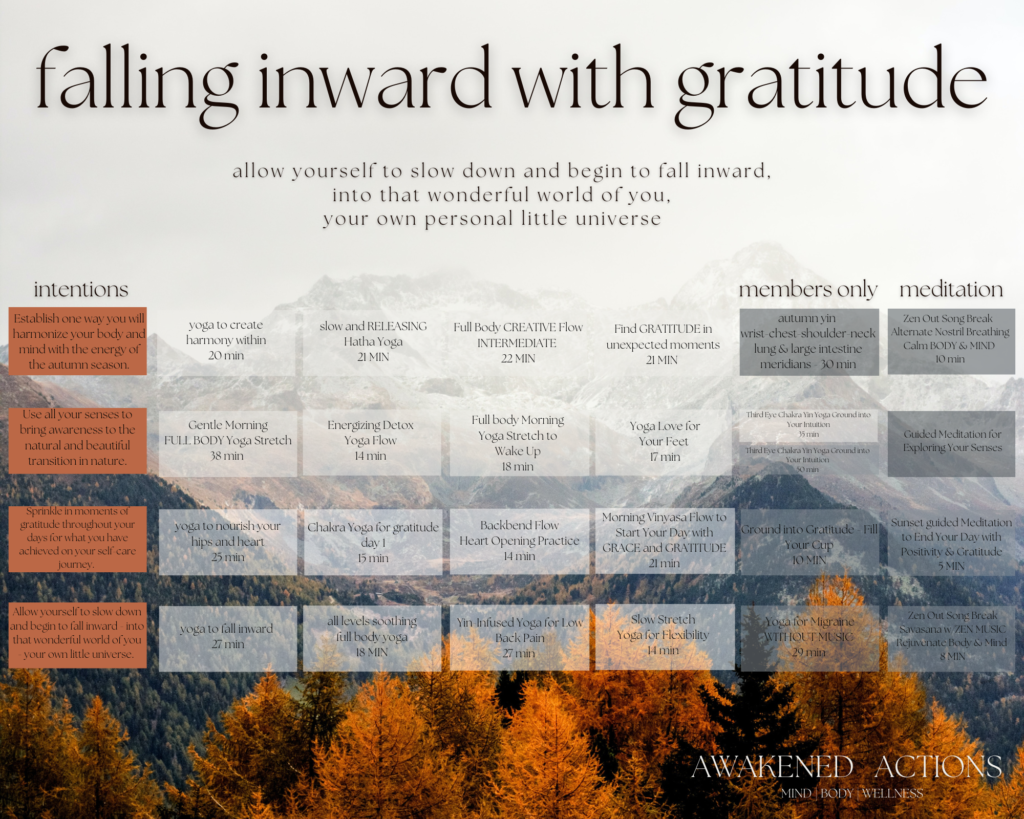 Autumn Yoga Calendar